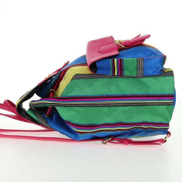Gianni Versace Backpack Canvas Multicolor Gold Auth 142845V main image 8